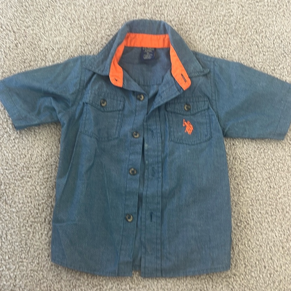 US Polo Association Button up collar shirt boys 3T